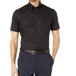 BUTTONED DOWN Men's Slim Fit Stretch Button-Collar
